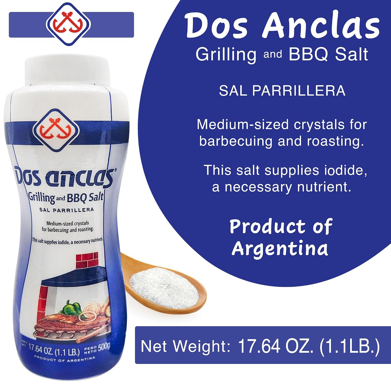 Sal Parrillera Dos Anclas / Argentinian Grilling Salt